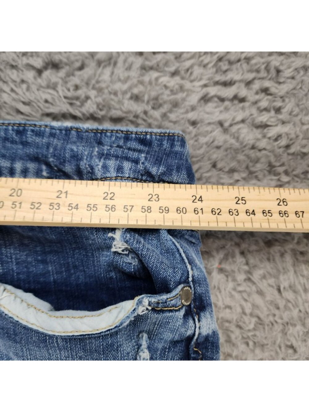Torrid Jeans Womens 28 Plus Blue Stretch Denim Distressed Skinny - Picture 6 of 14